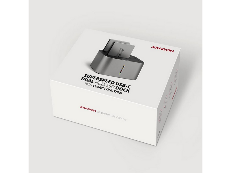 AXAGON Superpeed USB-C Dual HDD/SSD Dock with Clone Fuction