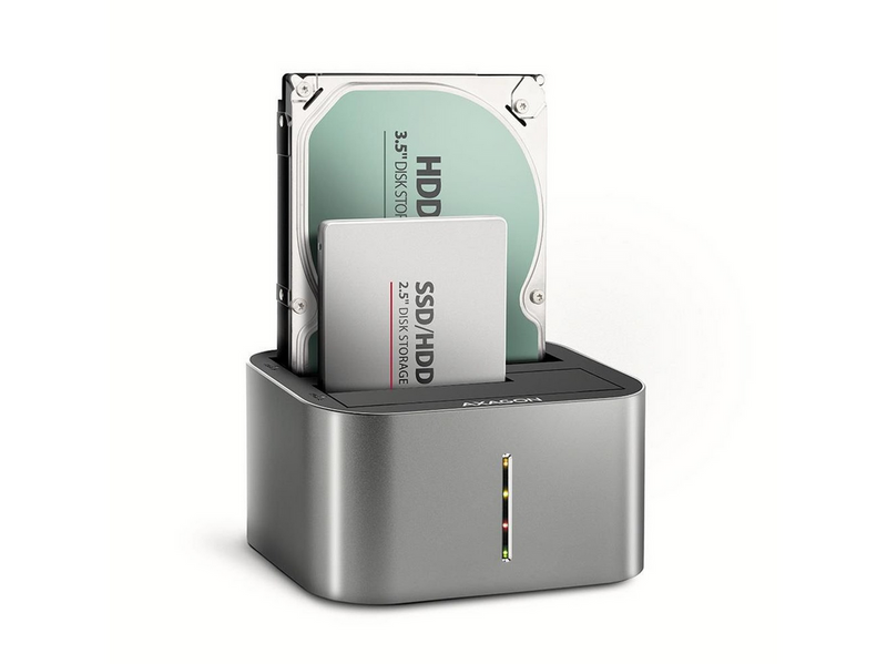 AXAGON Superpeed USB-C Dual HDD/SSD Dock with Clone Fuction