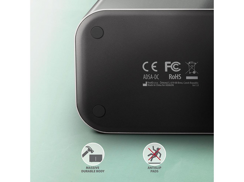AXAGON Superpeed USB-C Dual HDD/SSD Dock with Clone Fuction