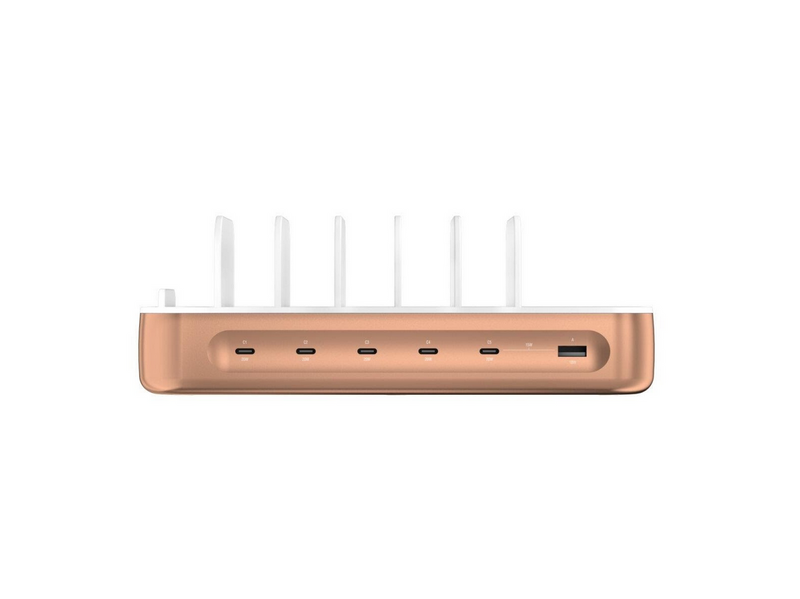 4smarts Charging station Team 100W 1x USB-A port 5x USB-C ports includes 6 cables copper