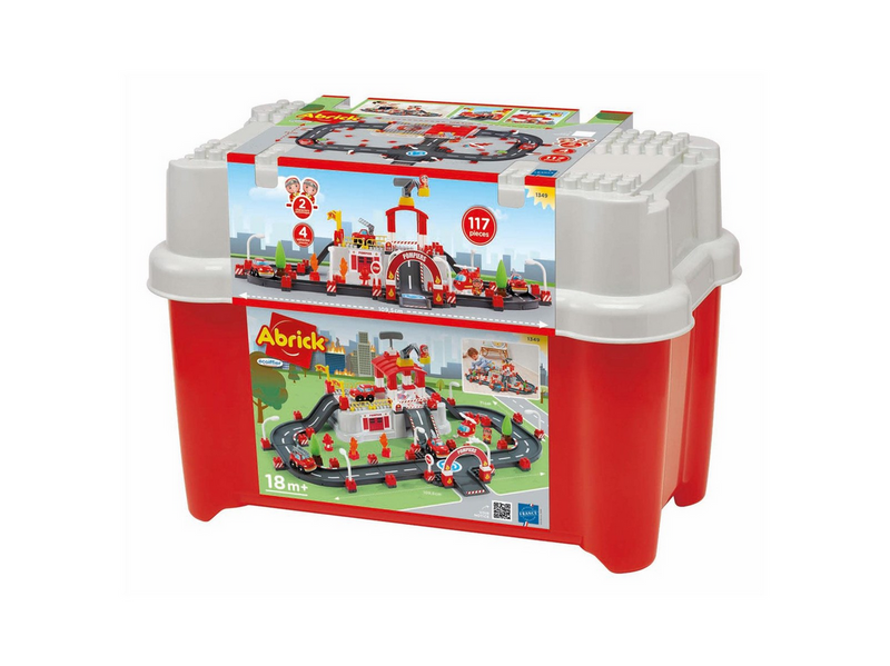 Abrick Ecoiffier Building Set - Fire Brigade Play - 117 pcs