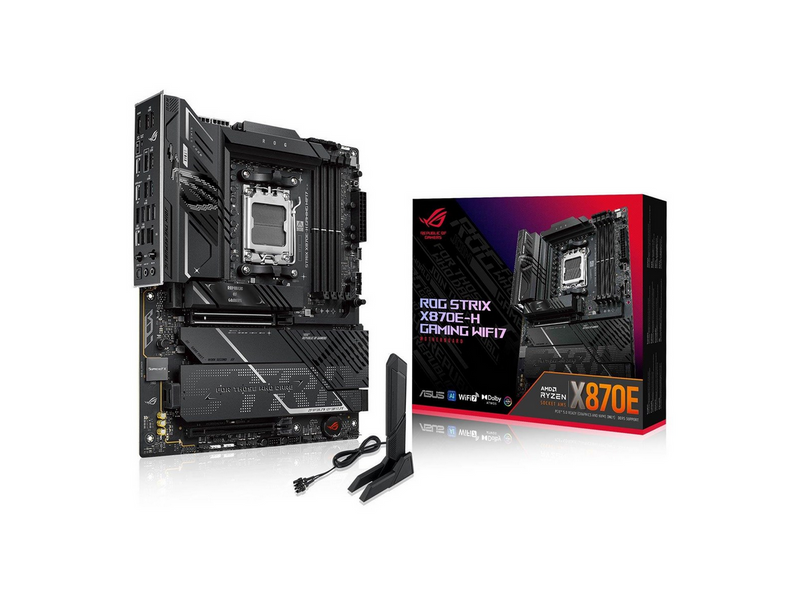 ASUS ROG STRIX X870E-H GAMING WIFI7 Mainboard - AMD X870E - AMD AM5 - DDR5 RAM - ATX