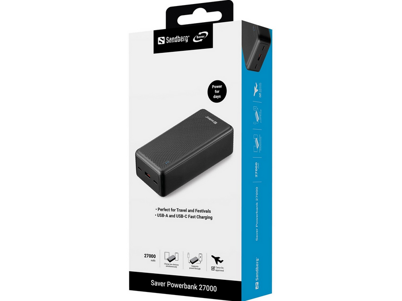 Sandberg Saver Powerbank 27000 mAh - 27000 mAh