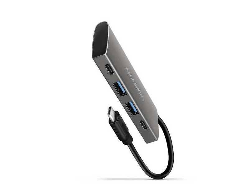 AXAGON Speedster 4 SuperSpeed USB-C 10 Gbps Hub with 4 USB Ports USB-Hubs - USB 3.2 - 4 - silber