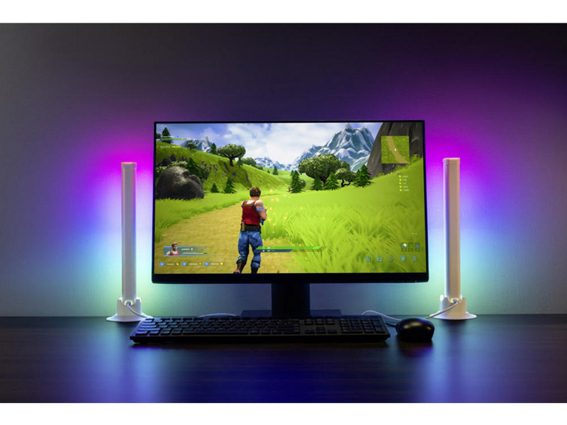 EGLO GAMER LIGHT Tischlampen-Set – Weiß, 2x3,3W RGBW + 3000K