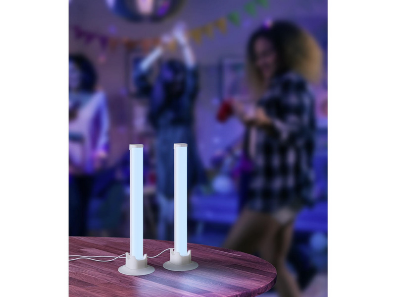 EGLO GAMER LIGHT Tischlampen-Set – Weiß, 2x3,3W RGBW + 3000K