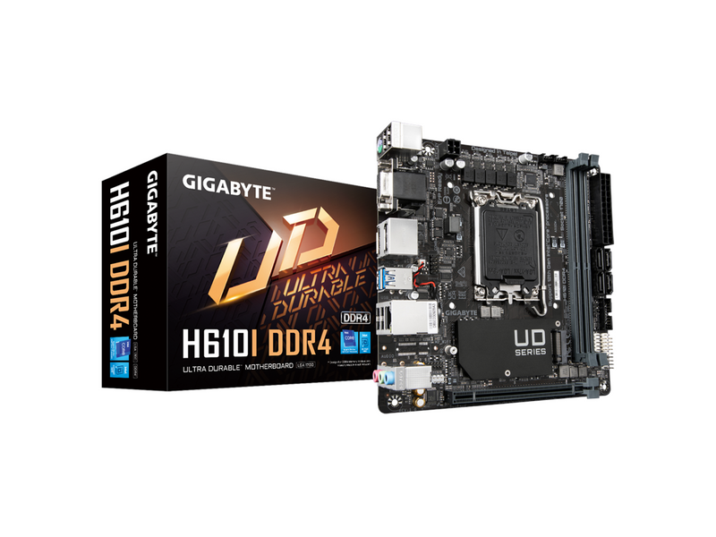 GIGABYTE H610I DDR4 Mainboard - Intel H610 - Intel LGA1700 socket - DDR4 RAM - Mini-ITX