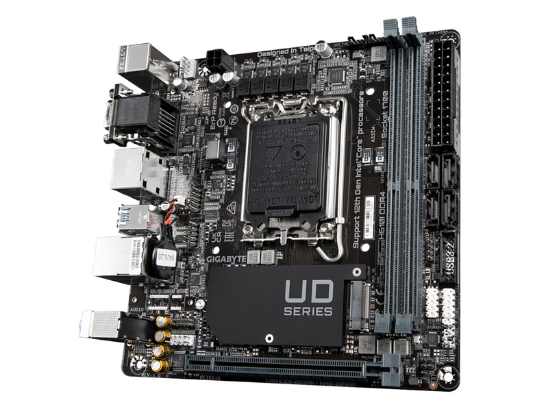 GIGABYTE H610I DDR4 Mainboard - Intel H610 - Intel LGA1700 socket - DDR4 RAM - Mini-ITX