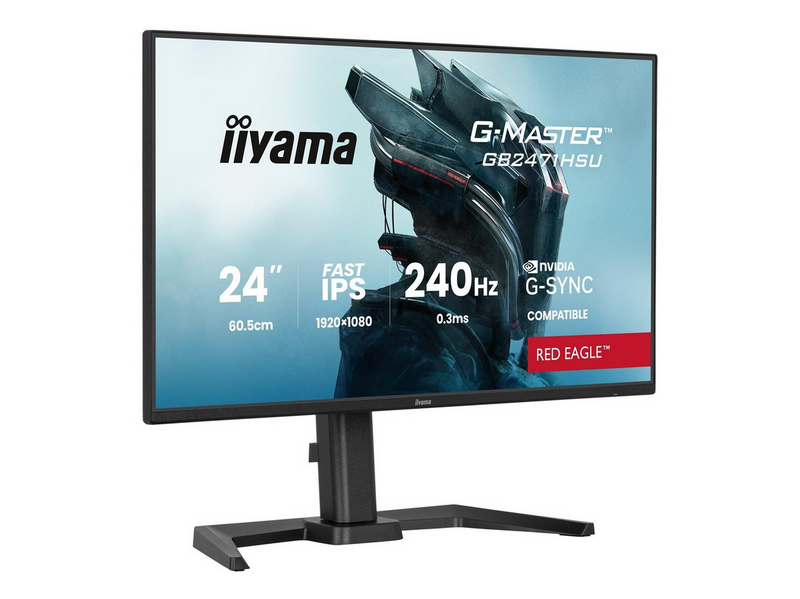 24" iiyama G-MASTER Red Eagle GB2471HSU-B1 - LED monitor - Full HD (1080p) - 24"