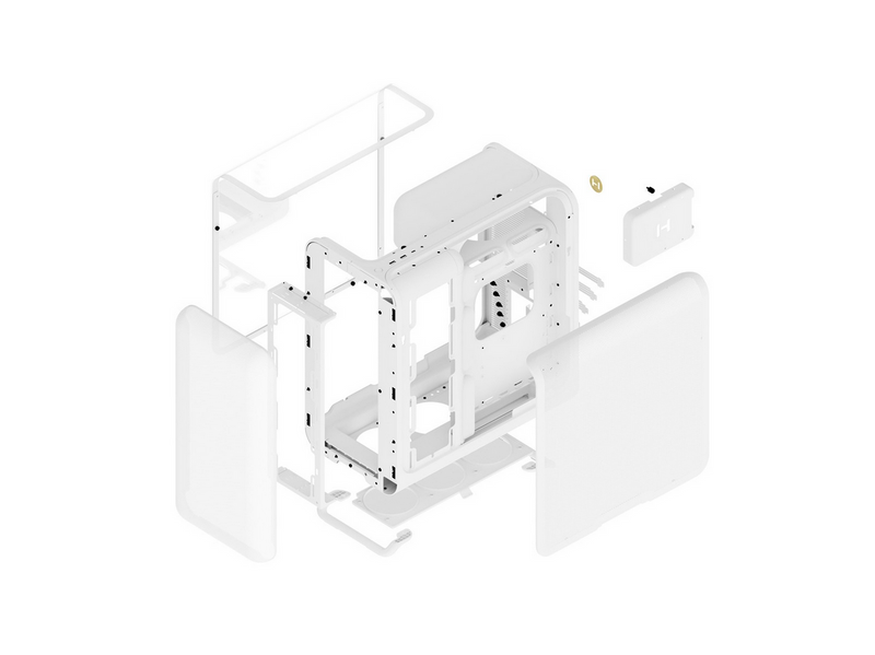 HYTE X50 Snow White (White) - Gehäuse - Miditower - Weiß