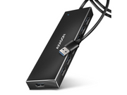 AXAGON SuperSpeed USB-A Flat Hub with 1 m Cable USB-Hubs - USB 3.2 - 7 - Schwarz