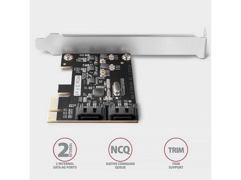 AXAGON 2 × Internal SATA 6G Port PCIe Controller