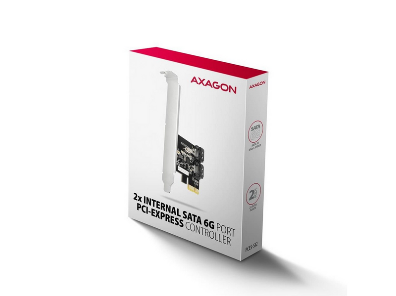 AXAGON 2 × Internal SATA 6G Port PCIe Controller