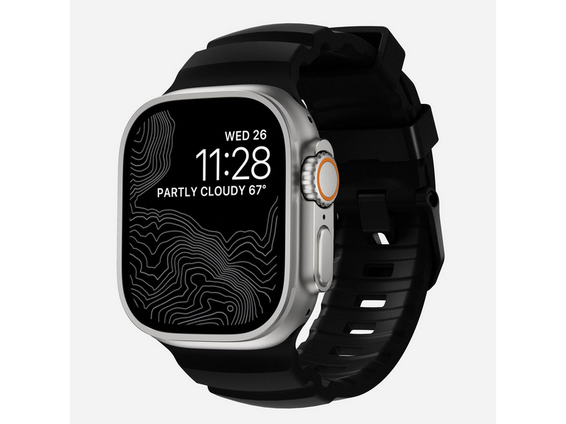 Nomad Rocky Point Band - 46mm/49mm | Carbon Black | Black Hardware