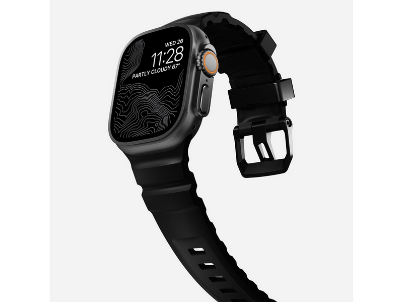 Nomad Rocky Point Band - 46mm/49mm | Carbon Black | Black Hardware