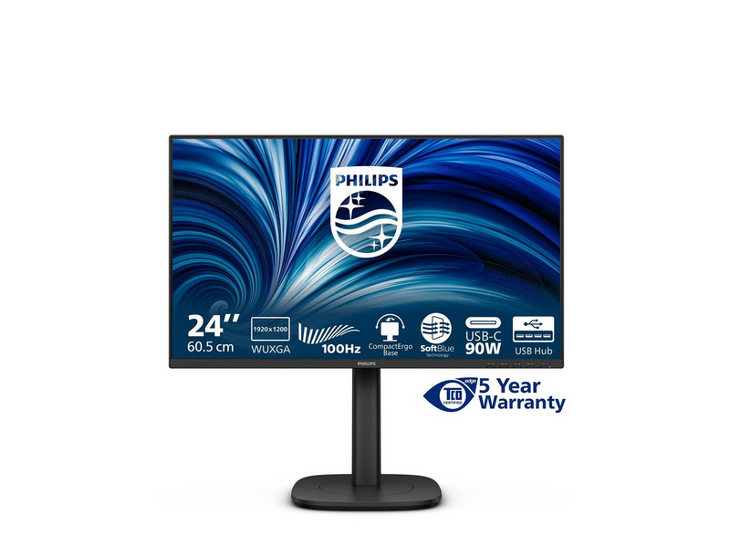 24" Philips 24B2U3301D - 1920x1200 - 100Hz - IPS - 90W USB-C