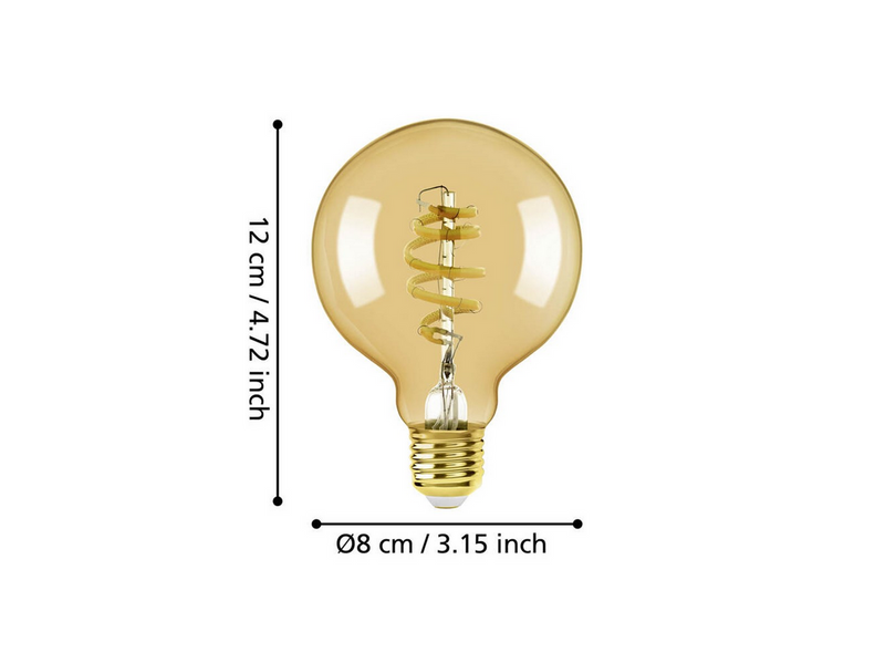 EGLO E27 LED-Z MATTER G80 spiral 7W CCT 806lm amber