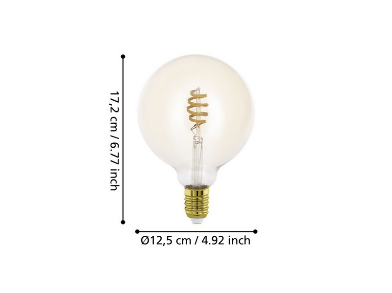 EGLO E27 LED-Z MATTER MATTER G125 spiral 7W CCT 806lm amber