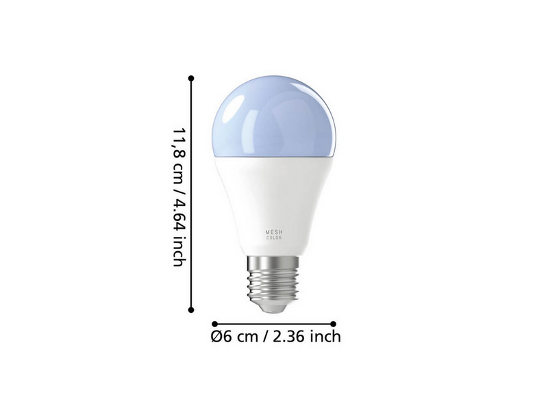 EGLO E27 LED-Z MATTER A60 RGB/CCT 11W 1300lm opal