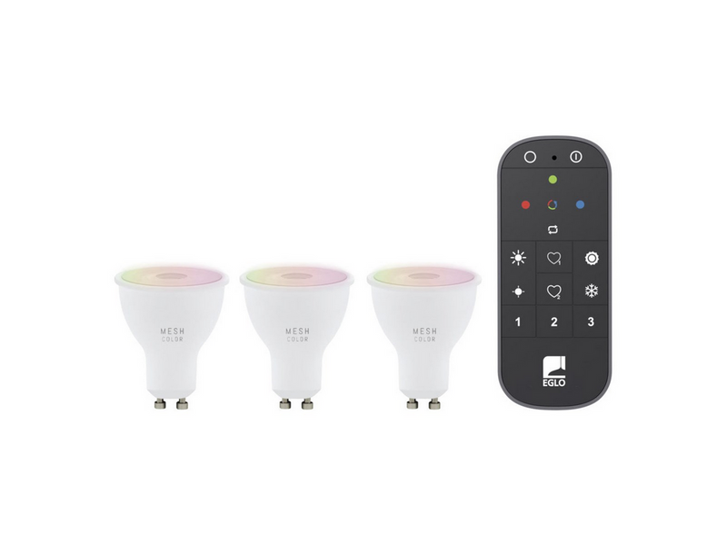 EGLO GU10 LED-Z MATTER RGB/CCT 4.9W 420lm opal 3-pack w/remote control