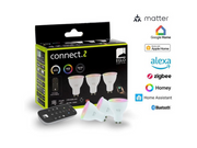 EGLO GU10 LED-Z MATTER RGB/CCT 4.9W 420lm opal 3-pack w/remote control
