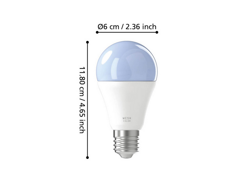 EGLO E27 LED-Z MATTER A60 RGB/CCT 11W 1300lm opal 2-pack w/remote control