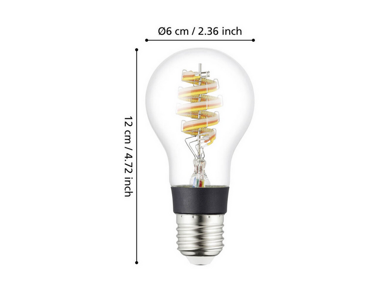 EGLO E27 LED-Z MATTER A60 RGBW 7.5W 806lm clear