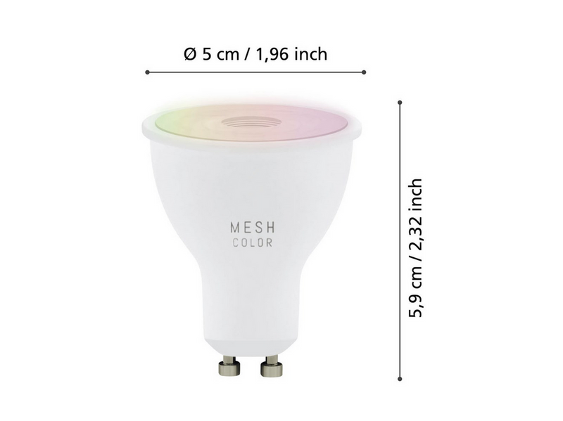 EGLO GU10 LED-Z MATTER RGB/CCT 4.9W 420lm opal 3-pack w/switch