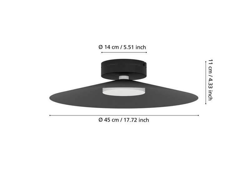 EGLO CONOMAVILLA-Z MATTER ceiling lamp Ø450 RGB/CCT 15.5W 2000lm black