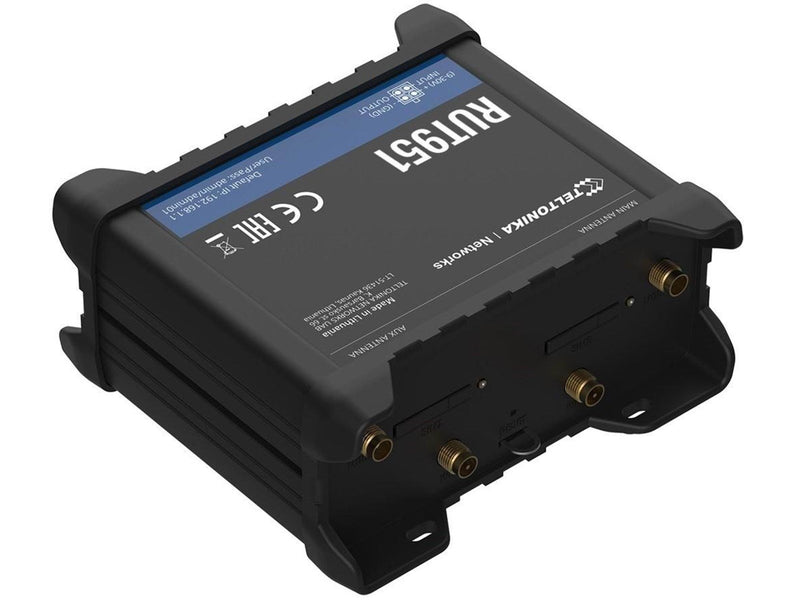 Teltonika RUT951 (RUT951000000) wireless router - WWAN - 802.11b/g/n - 3G 4G - DIN rail mountable surface-mountable - Wireless r