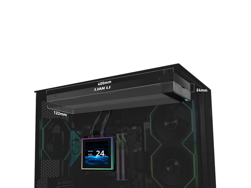 Lian Li Hydroshift II LCD-S 360N fanless - CPU-Wasserkühlung - Max 28 dBA