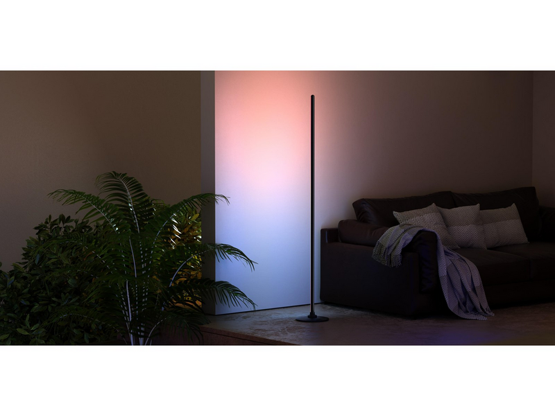 Deltaco Smart Home Floor Lamp.1.35m Remote & App Control Black