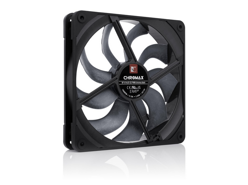 Noctua NF-A14x25 G2 PWM chromax.black - Gehäuselüfter - 140mm - Schwarz
