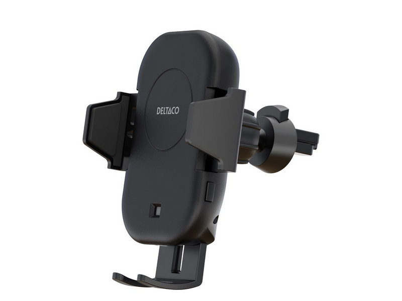Deltaco Wireless car charger | 15 W | automatic open and close | dual mounts | black
