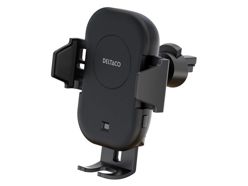 Deltaco Wireless car charger | 15 W | automatic open and close | dual mounts | black