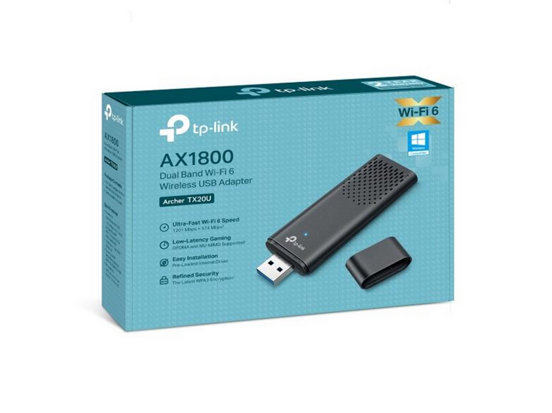 TP-Link Archer TX20U AX1800 Dual Band Wi-Fi 6 Wireless USB Adapter