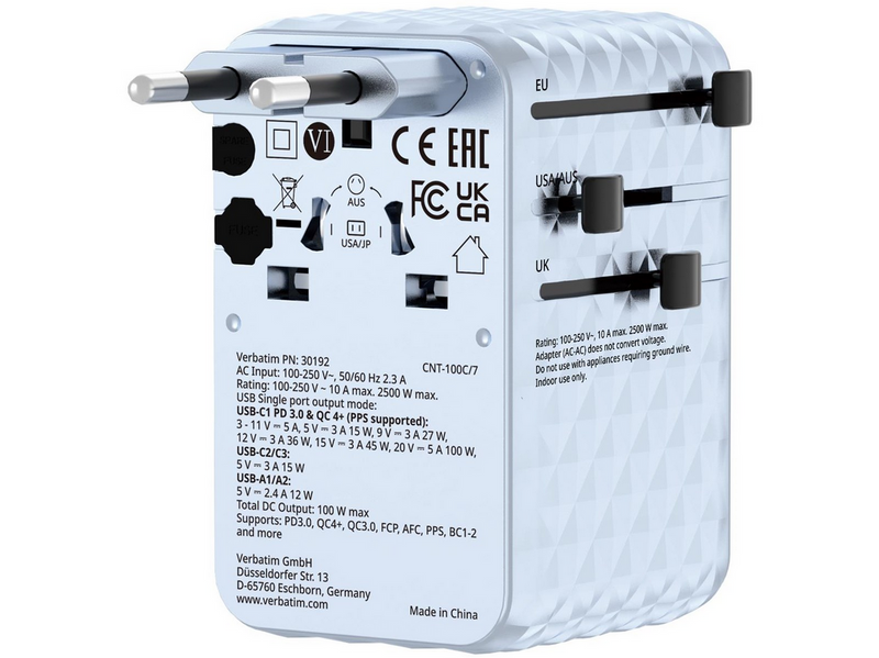 Verbatim - Charge 'n' Travel 100W Universal Travel