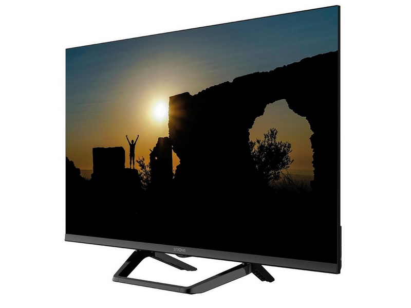 Strong 32" Flachbild TV LED 720p High Dynamic Range 10 (HDR10) HD 12V GOOGLE TV Central Stand | HDR 10