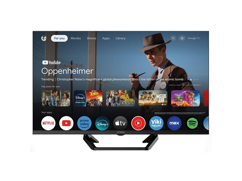 Strong 32" Flachbild TV LED 720p High Dynamic Range 10 (HDR10) HD 12V GOOGLE TV Central Stand | HDR 10