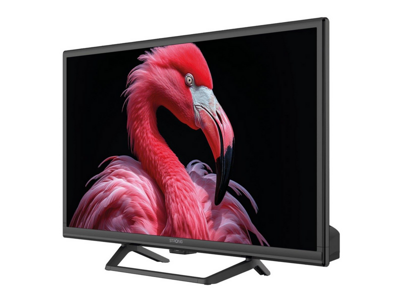 Strong 24" Flachbild TV LED 720p High Dynamic Range 10 (HDR10) HD 12V GOOGLE TV Central Stand | HDR 10