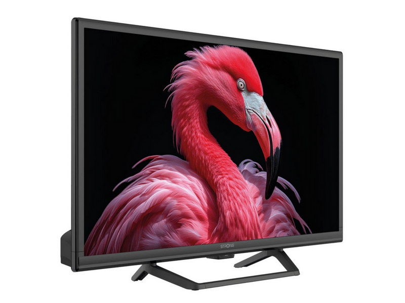 Strong 24" Flachbild TV LED 720p High Dynamic Range 10 (HDR10) HD 12V GOOGLE TV Central Stand | HDR 10