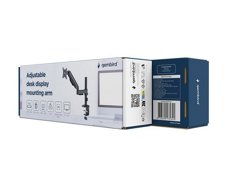 Gembird Monitor Arm - Adjustable arm 1-display 17"-32"