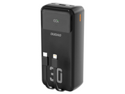Dudao K15MAX PD 22.5 W Powerbank with Built-in Cables - Black - 30000 mAh