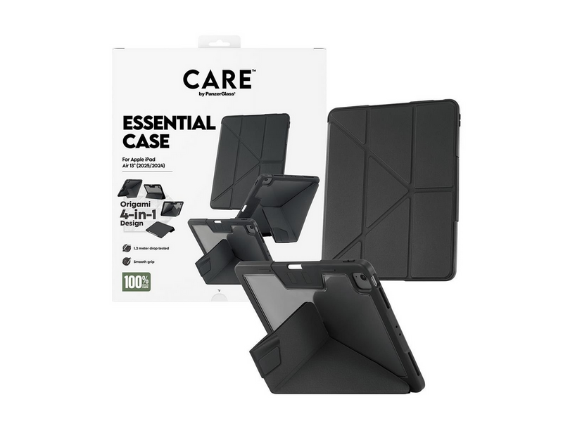CARE by PanzerGlass Essential Case Black iPad Air 13" (2024-2026)