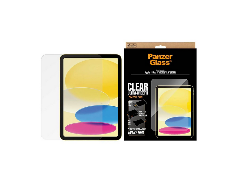 PanzerGlass Screen Protector iPad 11" (2025-2026) | 10.9" (2022) | Ultra-Wide Fit w. Fastfit tool