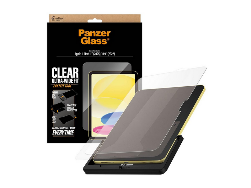 PanzerGlass Screen Protector iPad 11" (2025-2026) | 10.9" (2022) | Ultra-Wide Fit w. Fastfit tool