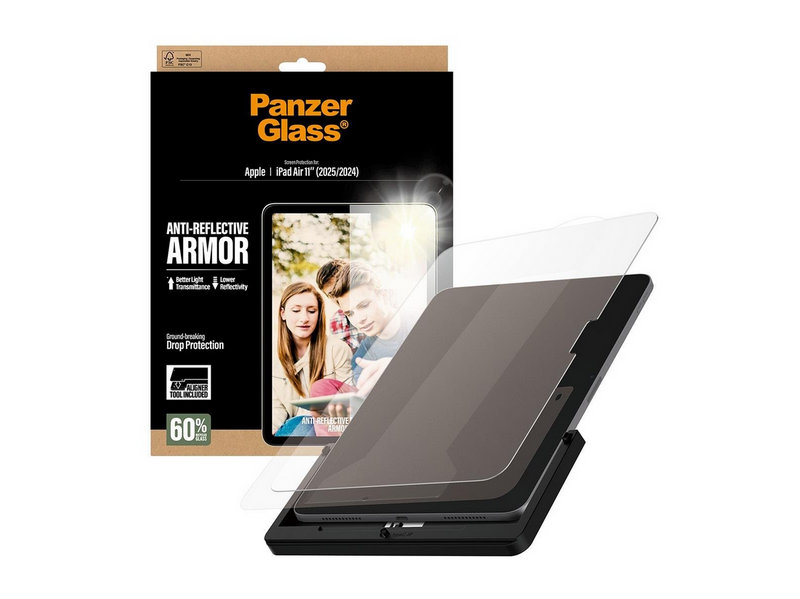 PanzerGlass Anti-Reflective Armor Screen Protector iPad Air 11" (2025-2024) | Ultra-Wide Fit w. Fastfit tool