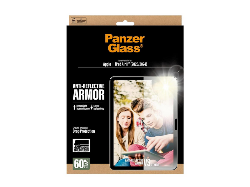 PanzerGlass Anti-Reflective Armor Screen Protector iPad Air 11" (2025-2024) | Ultra-Wide Fit w. Fastfit tool