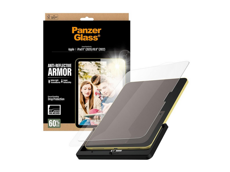 PanzerGlass Anti-Reflective Armor Screen Protector iPad 11" (2025) | 10.9" (2022) | Ultra-Wide Fit w. Fastfit tool