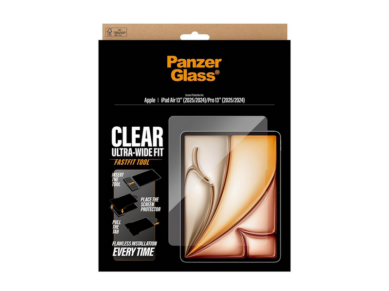 PanzerGlass Screen Protector iPad Air 13" (2024-2026) | Pro 13" (2024-2025) | Ultra-Wide Fit w. Fastfit tool